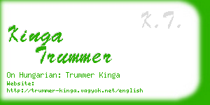 kinga trummer business card